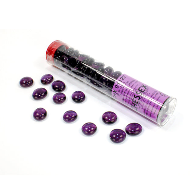 CHX 01127 Translucent Purple Glass Stones Tube