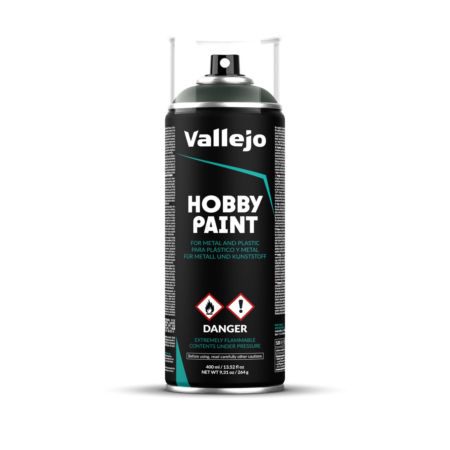 Vallejo Aerosol Spray Primer - Dark Green 400ml