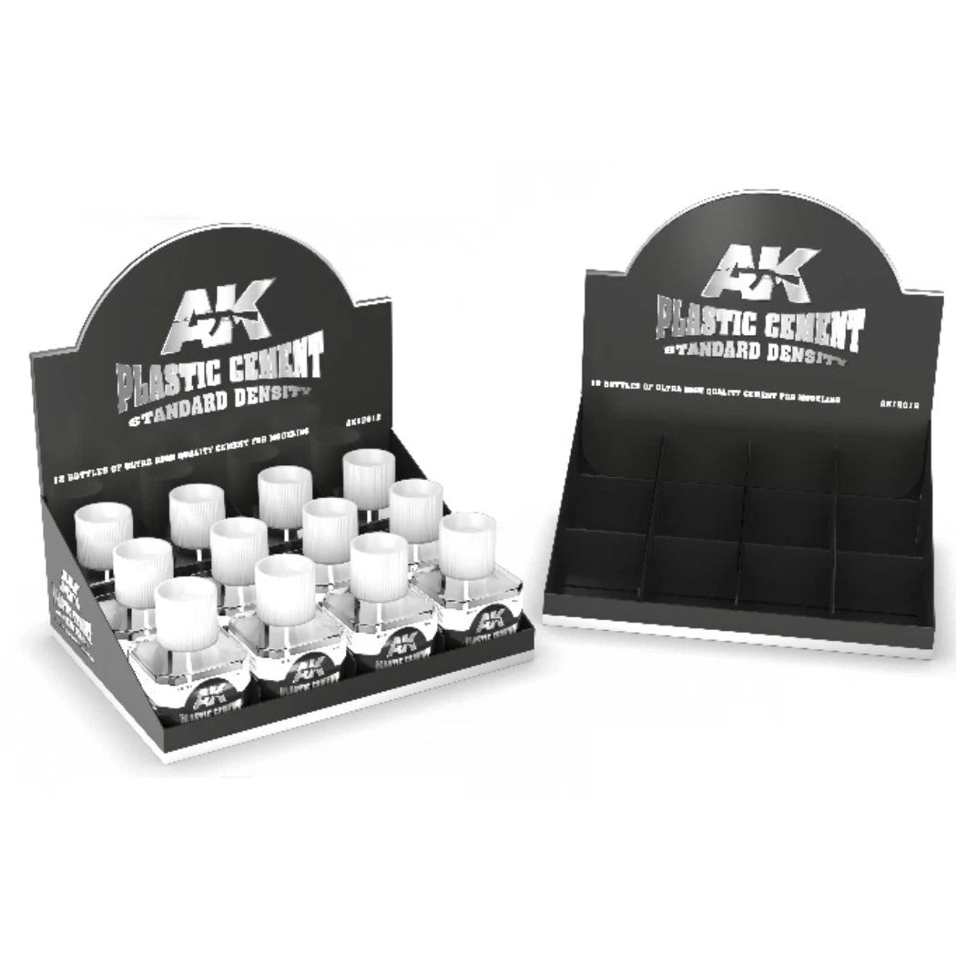 AK Interactive - Basics - Plastic Cement Standard Density Display Rack/Expositor 40ml