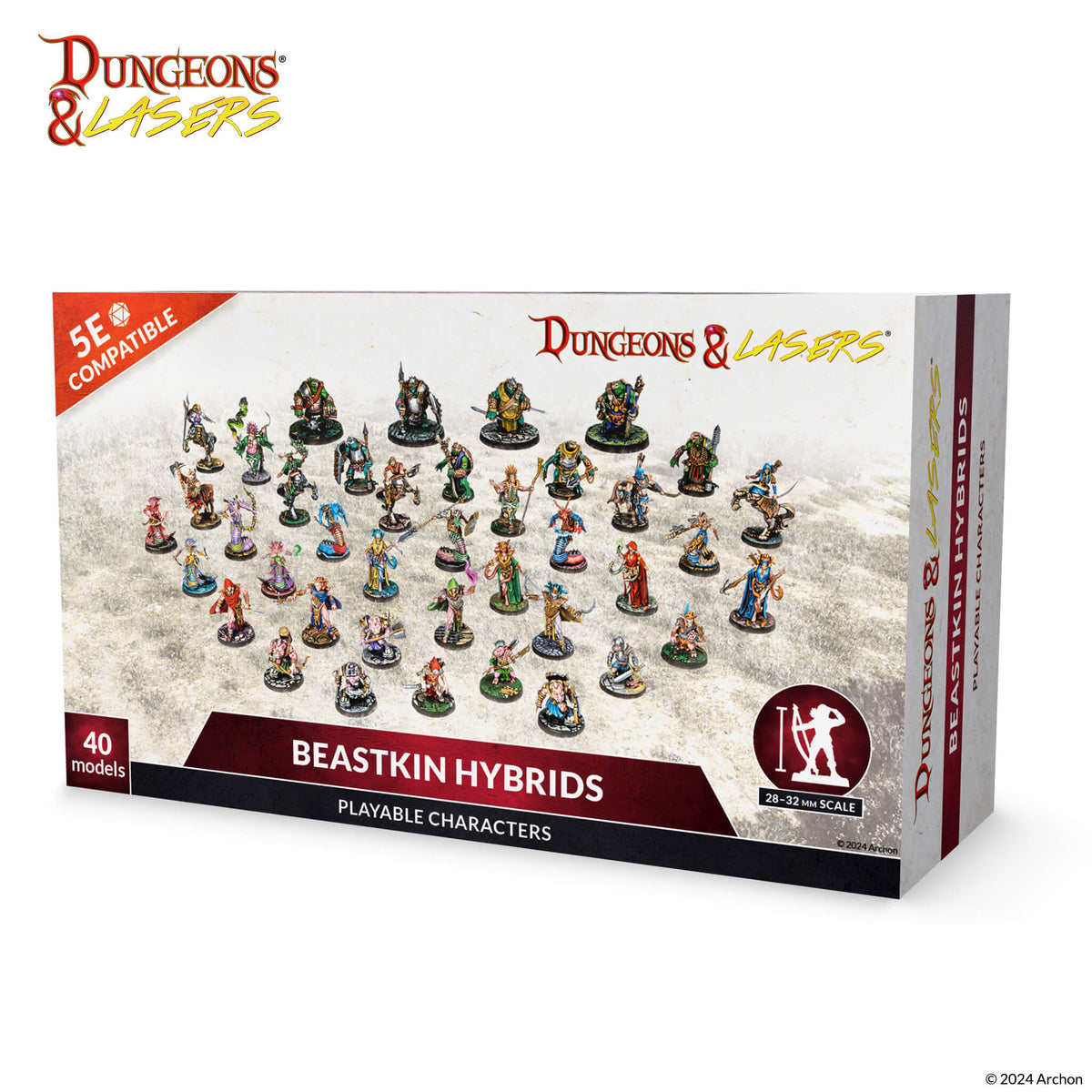Dungeons & Lasers: Miniatures - Beastkin Hybrids: Playable Characters