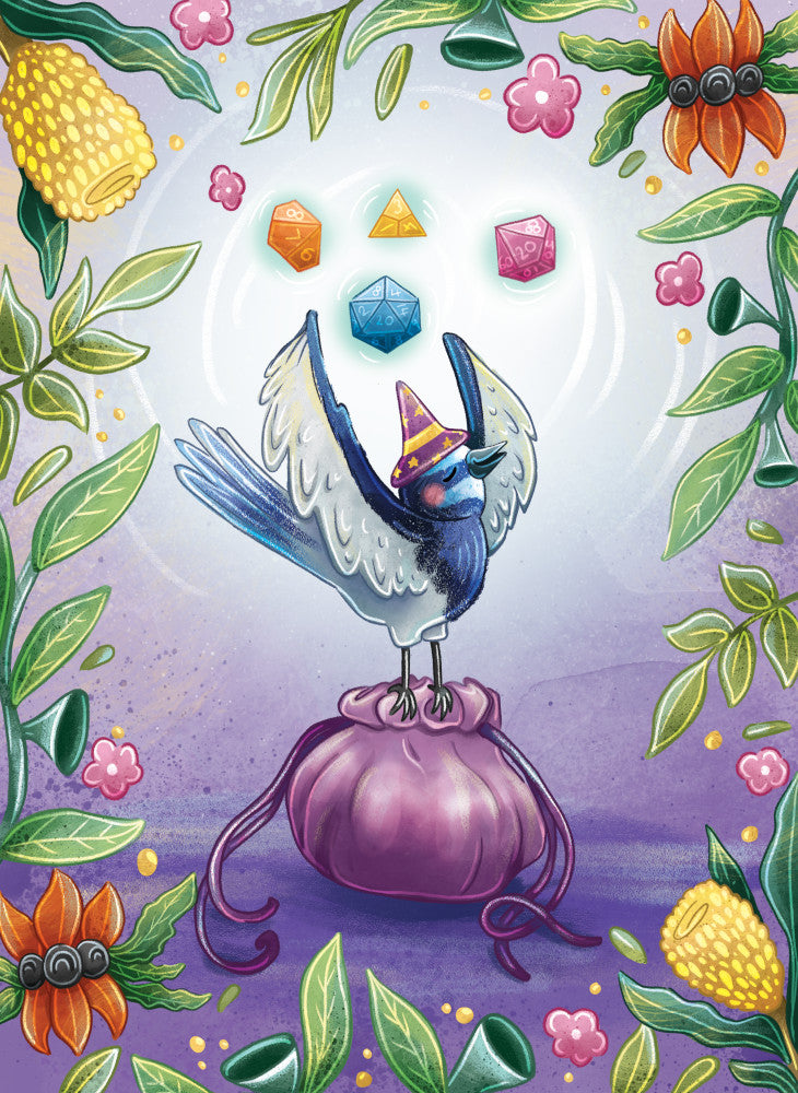 LPG Retail 5x7 Greeting Cards Display - Stray Leaves: Aussie Dice