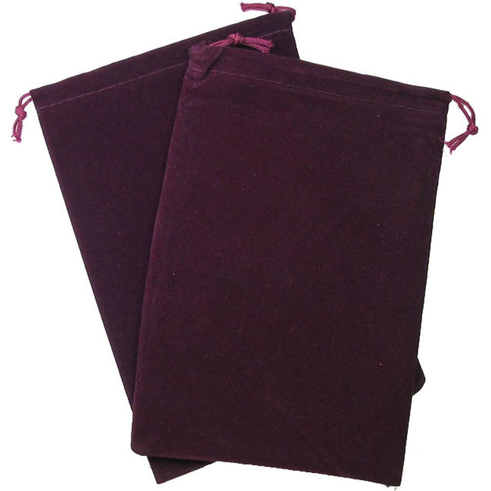 CHX 02373 Dice Bag Suedecloth (S) Burgundy 4" x 5 1/2