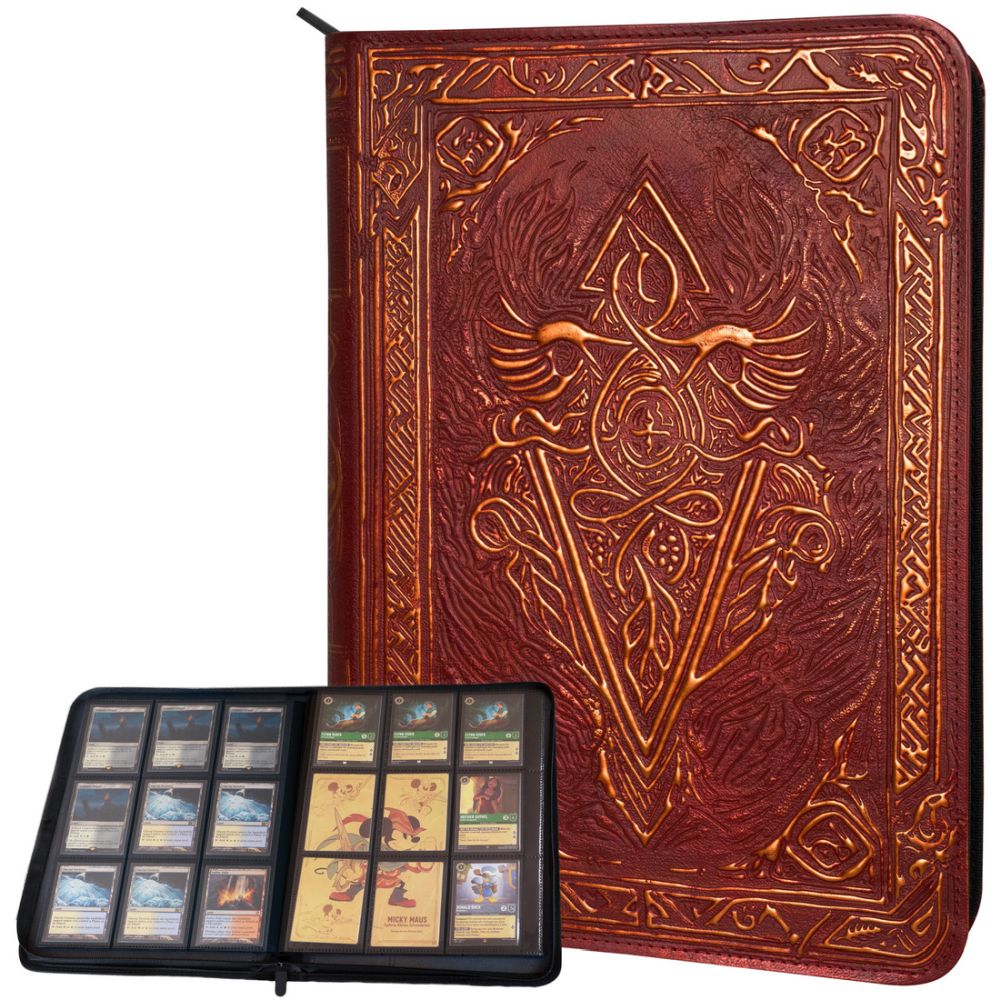 TCG Faux-Leather Trading Card Binder - Red
