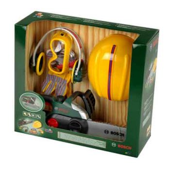Bosch Mini Chain Saw, Helmet & Accessories