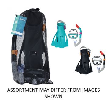 Spark Wave Mask/Snorkel/Fins Set assorted