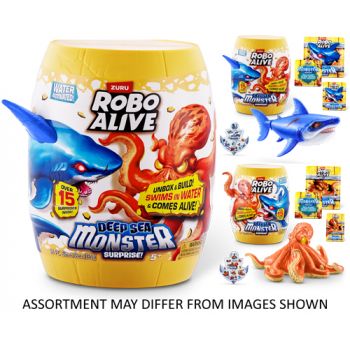 Zuru Robo Alive Deep Sea Monster Surprise assorted ( ONLY SOLD in Carton of 4 ) ( was RRP $39.99 )