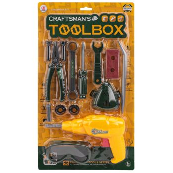 Tool Set Drill & Accessories 6pc carded