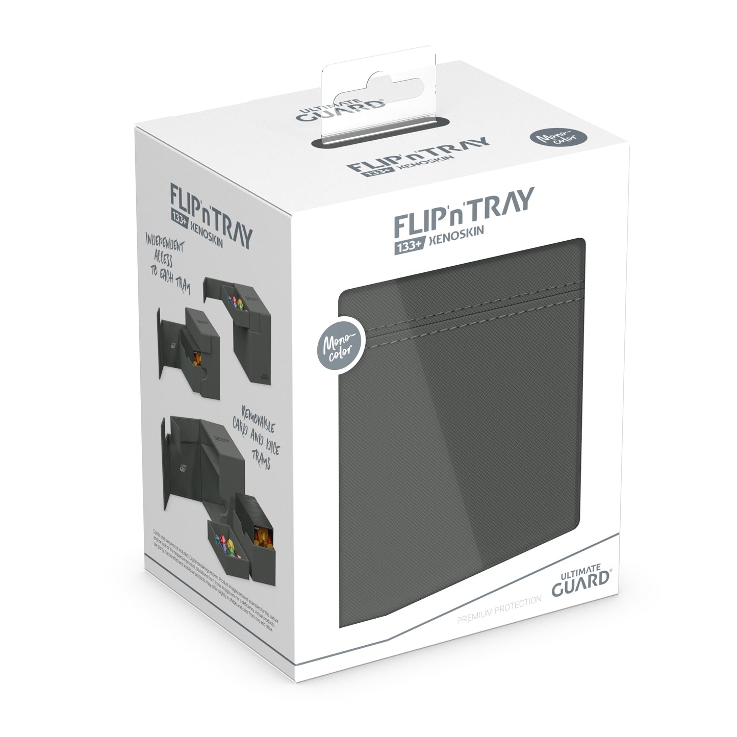 Ultimate Guard: Deck Box – XenoSkin Flip'n'Tray 133+ – Grey