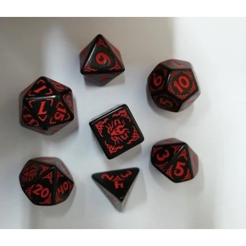 Draco Studios: Great Wyrms of Draka RPG - Dragons of the Red Moon - Dice Set
