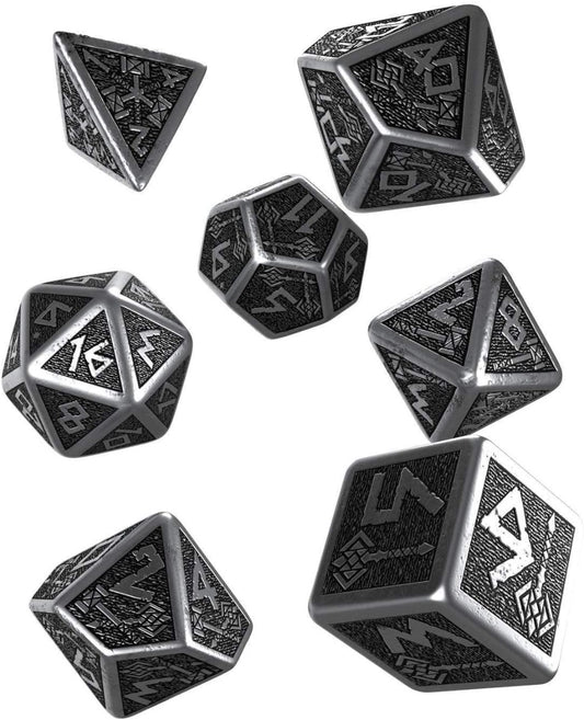 Q Workshop - Dwarven Metal & Black Dice Set 7