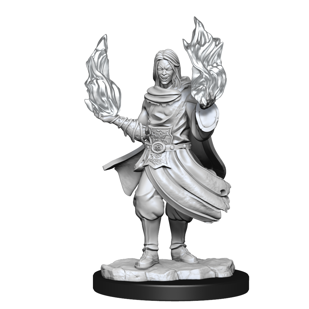 Critical Role Unpainted Miniatures Hollow One Rogue and Sorceror Male