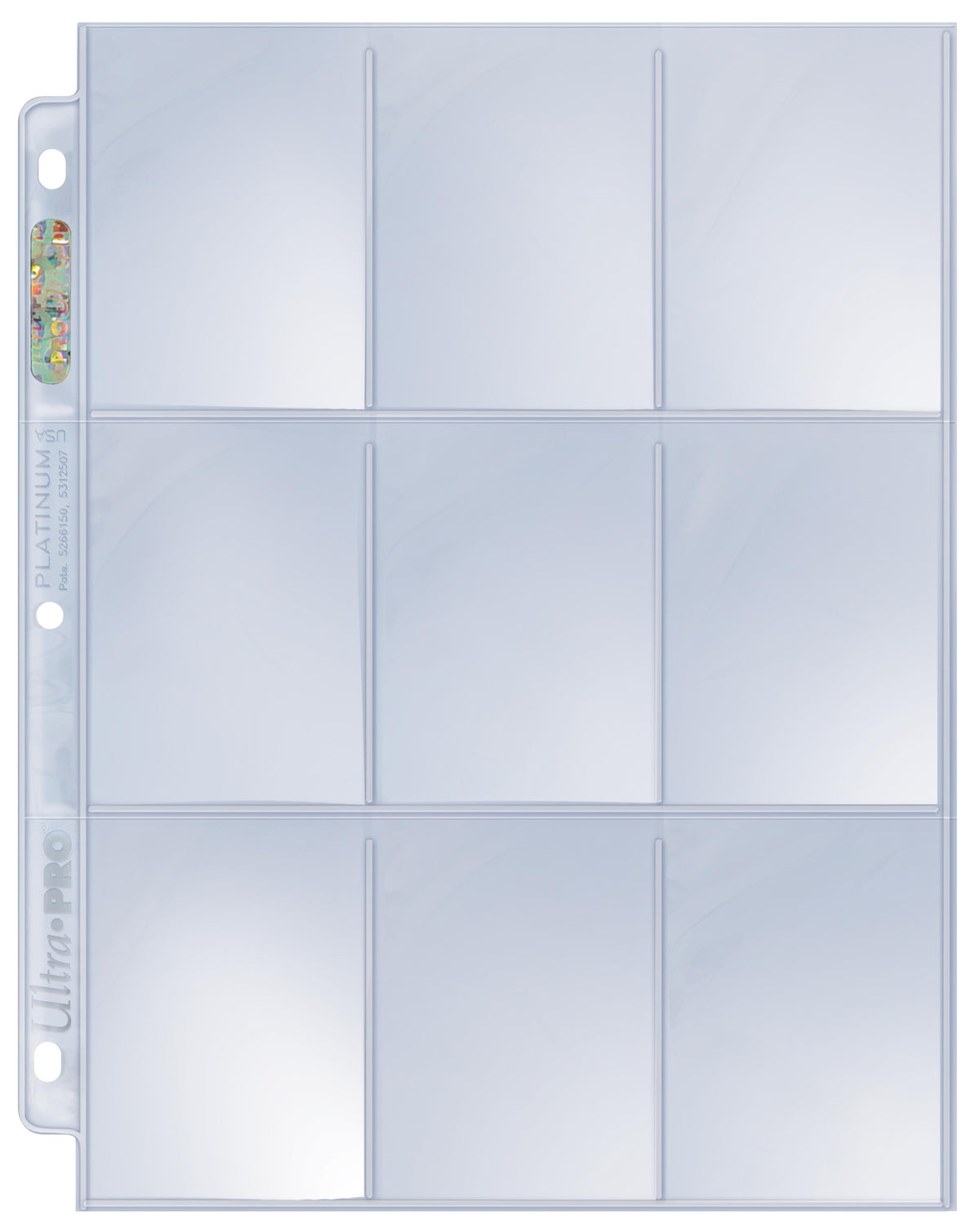 Ultra Pro: UP81320 9-Pocket Platinum Page for Standard Size Cards