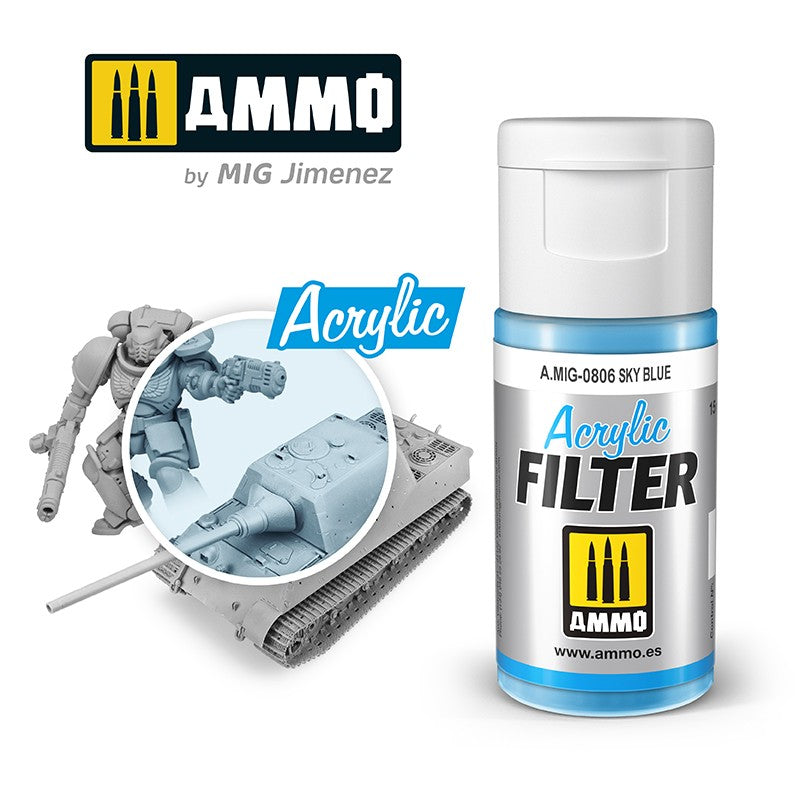 Ammo by MIG - Acrylic Filter - Sky Blue