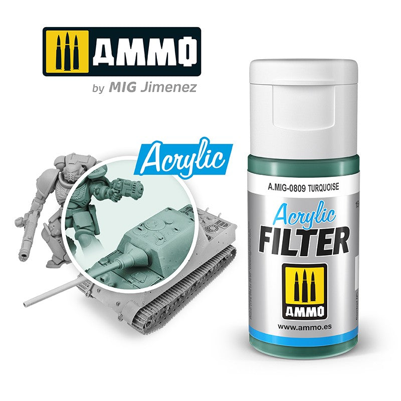 Ammo by MIG - Acrylic Filter - Turquoise