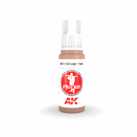 AK Interactive - 3 Gen Figures Acrylics - Light Flesh 17ml