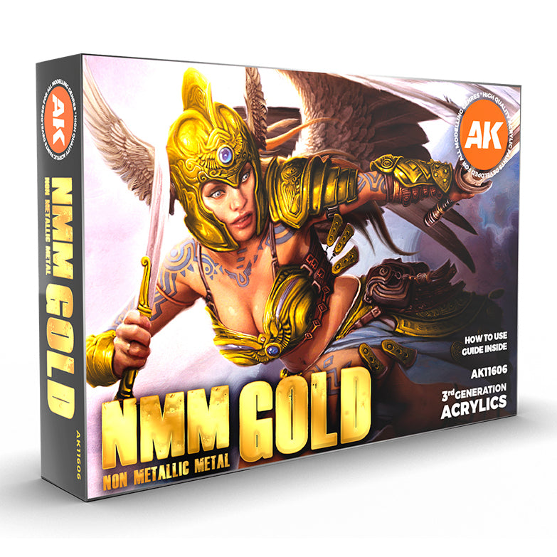 AK Interactive - 3 Gen Sets - Non Metallic Metal - Gold