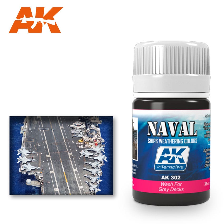 AK Interactive - Weathering Products - Wash for Grey Decks 35ml