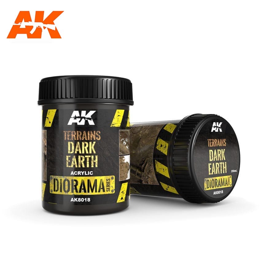 AK Interactive - Dioramas - Terrains Dark Earth 250ml