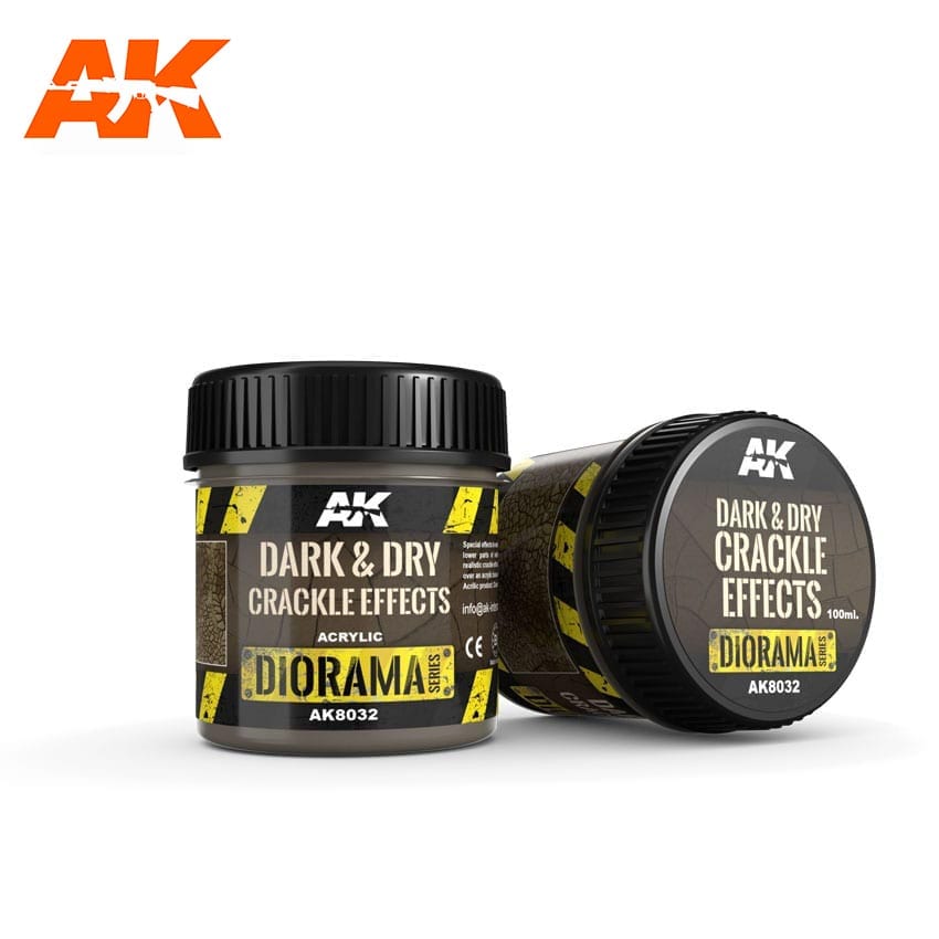 AK Interactive - Dioramas - Dark & Dry Crackle Effects 100ml