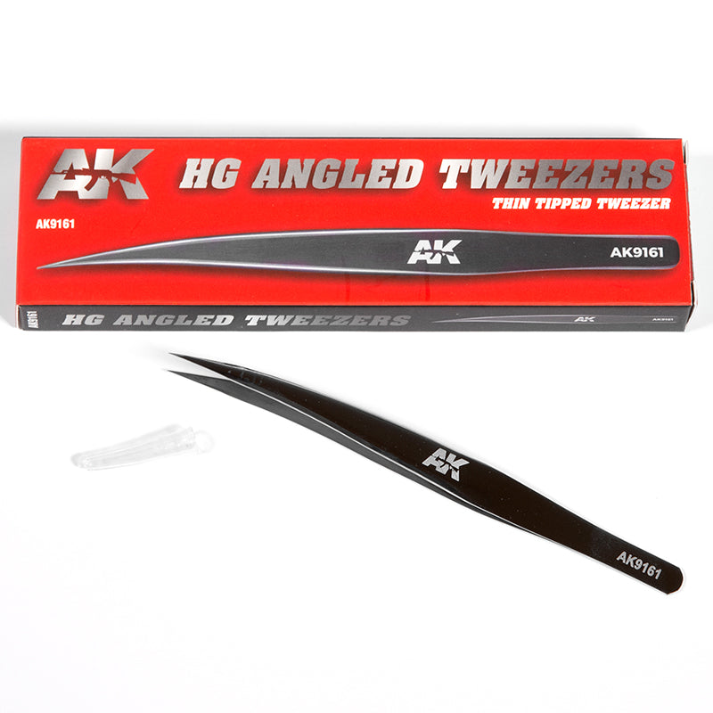 Ak Interactive - Tools - Hg Angled Tweezers 01 (Thin Tipped)