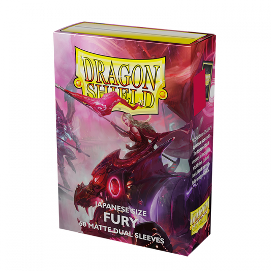 Dragon Shield: Japanese Size Sleeves – Matte Dual – Fury (Alaric, Crimson King)