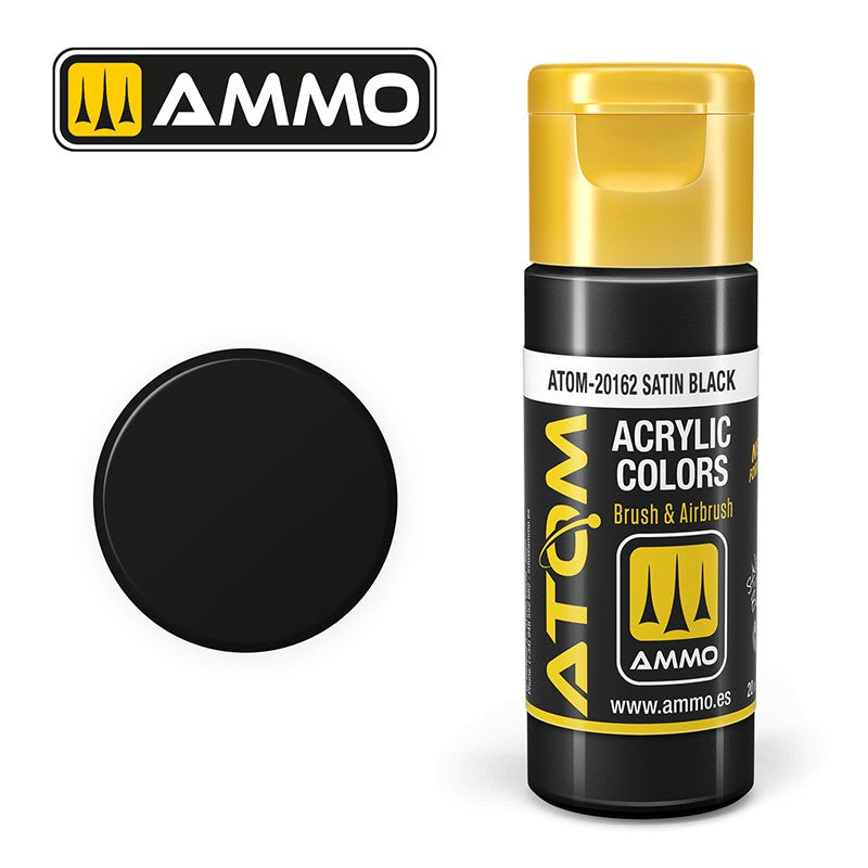 Ammo by MIG - Atom Color - Satin Black 20ml