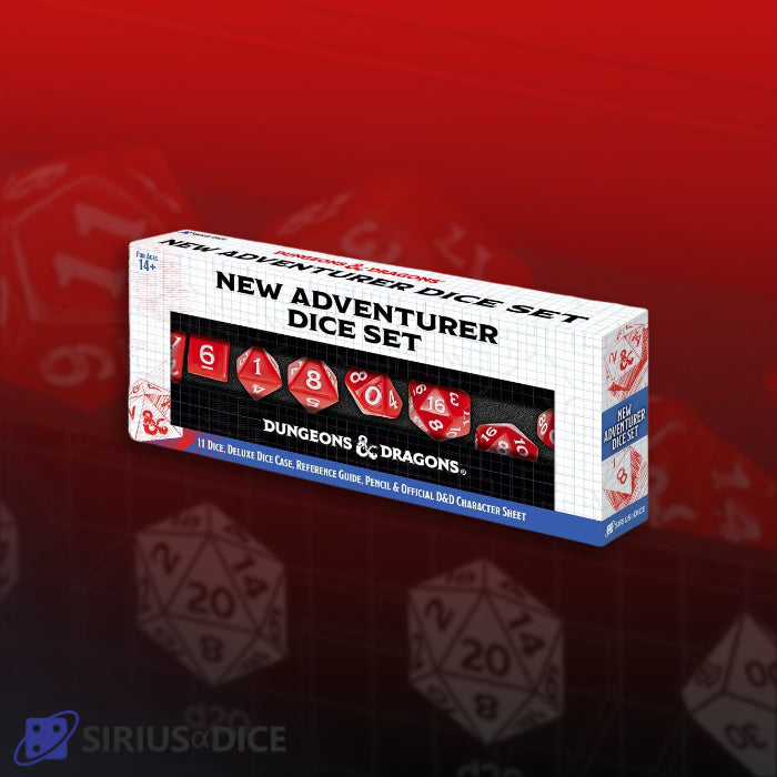 Sirius Dice - D&D New Adventurer Dice Set - Red Dice