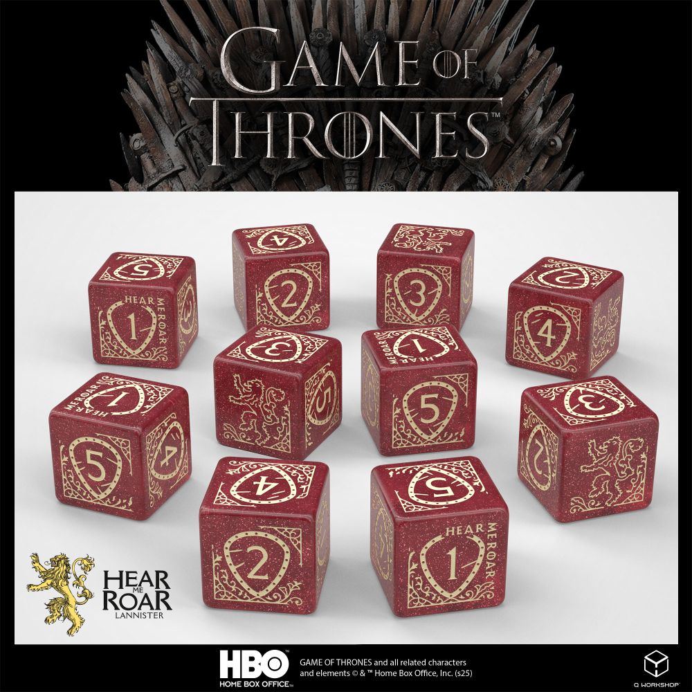 Q Workshop - Game of Thrones - Lannister Dice Set 10x D6