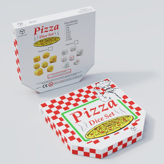 Q Workshop - Pizza - Pepperoni Dice Set 7