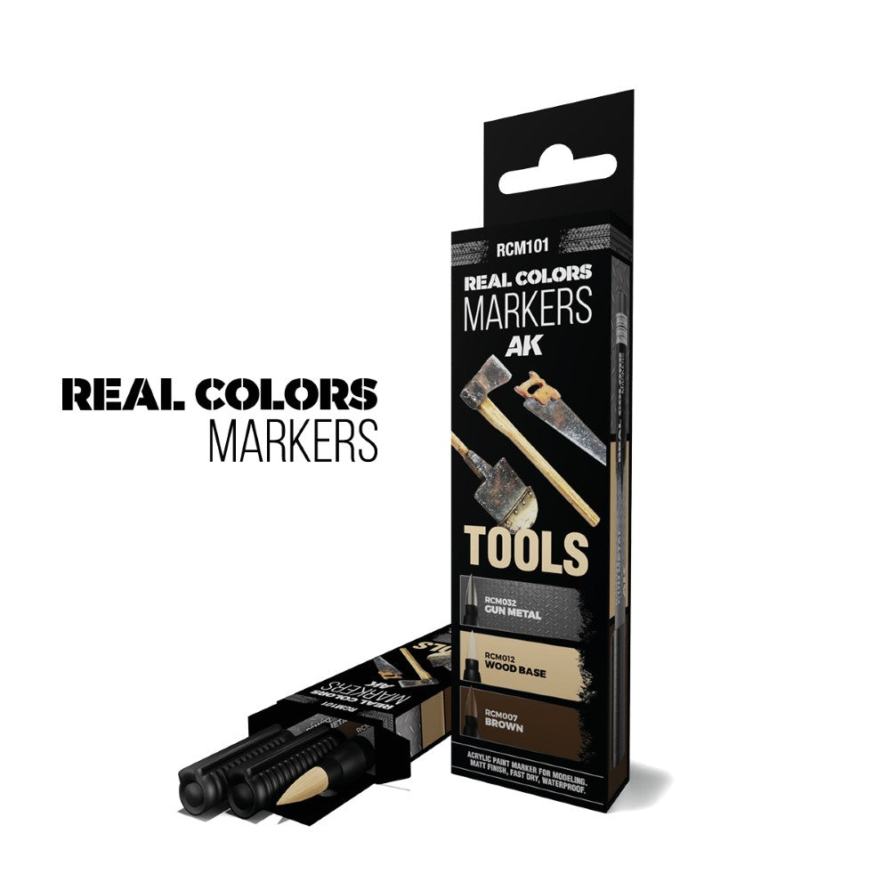 AK Interactive - RC Markers - Tools - Set 3 Real Colors Markers