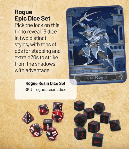 Beadle & Grimm's EPIC Dice Set & Rolling Tray - Rogue