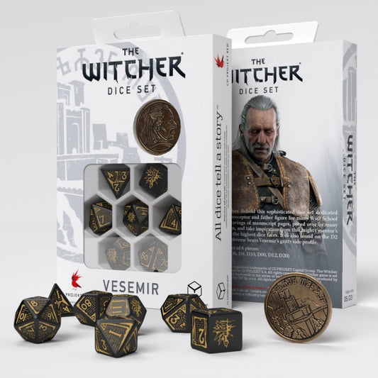 Q Workshop - The Witcher Dice Set Vesemir - The Sword Master Dice Set 7 With Coin