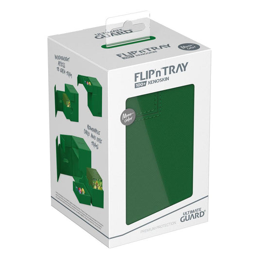 Ultimate Guard: Deck Box – XenoSkin Monocolor Flip'n'Tray 100+ – Green
