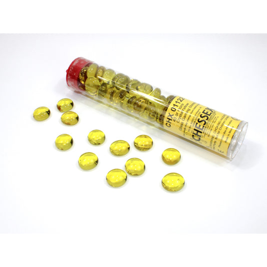 CHX 01122 Translucent Yellow Glass Stones Tube