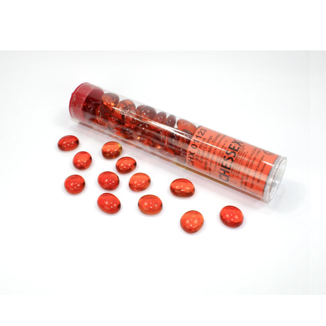 CHX 01123 Translucent Orange Glass Stones Tube
