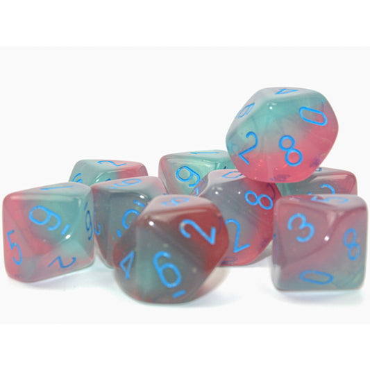 CHX 26264 Gemini Gel Green-Pink/blue Luminary Set of 10 d10s
