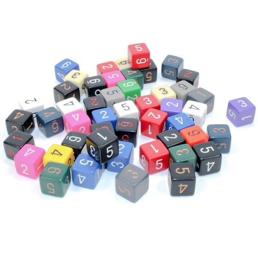 CHX 29406 Opaque Bag of 50 Assorted Polyhedral d6 w/#s