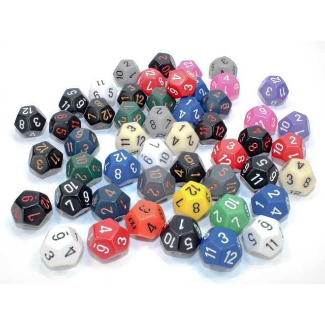 CHX 29412 Opaque Bag of 50 Assorted Polyhedral d12