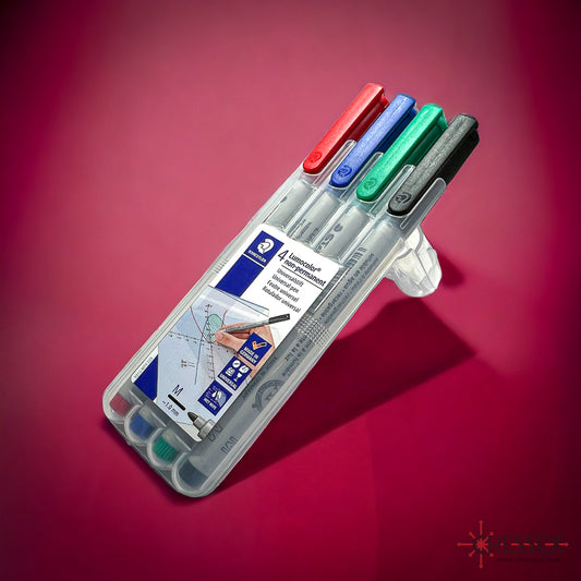 CHX 03154 Lumocolor Markers 4-Pack (1 each Red Blue Green and Black)