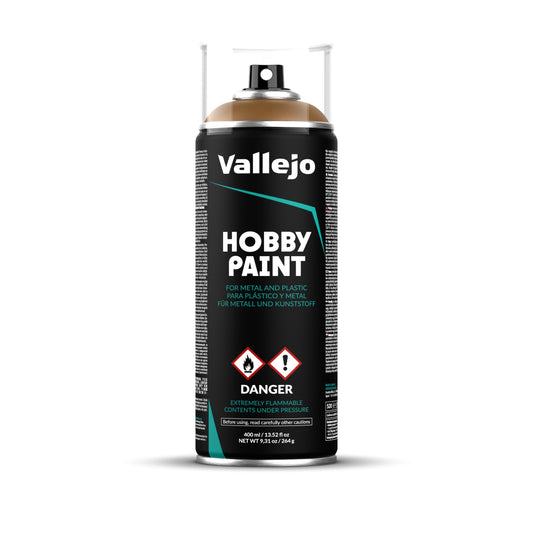 Vallejo Aerosol Spray Primer - Leather Brown 400ml
