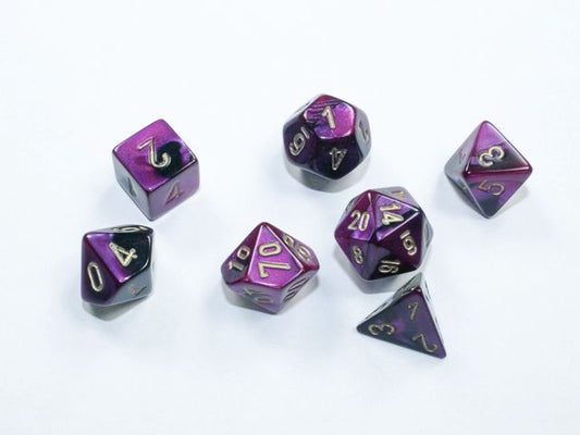 CHX 20640 Gemini Mini Black-Purple/Gold 7-Die Set