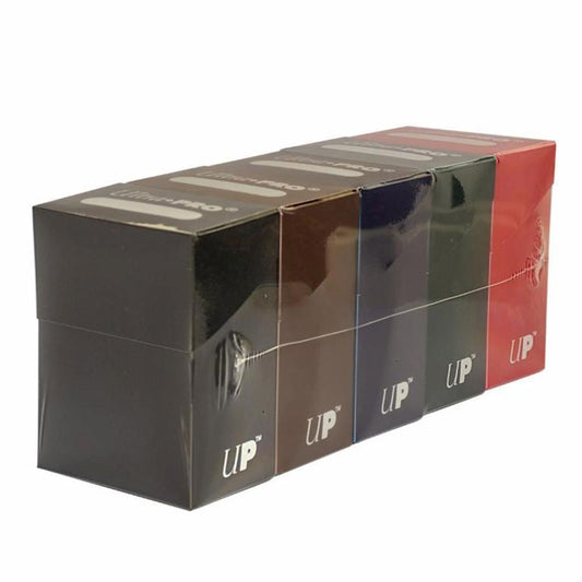 Ultra Pro: UP85652 Deck Box AMZ Bundle - 5 Dark Colors Blue - Green - Black - Red - Brown