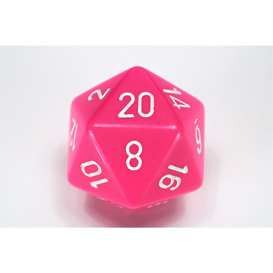CHX XQ2044 Opaque Pink/white 34mm d20 Dice