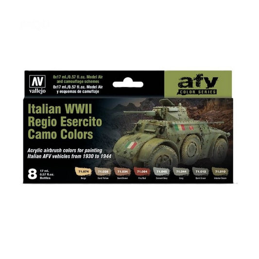 Vallejo - Model Air - Italian Wwii Regio Esercito Camo Colors 1930-1944 8 Colour Set