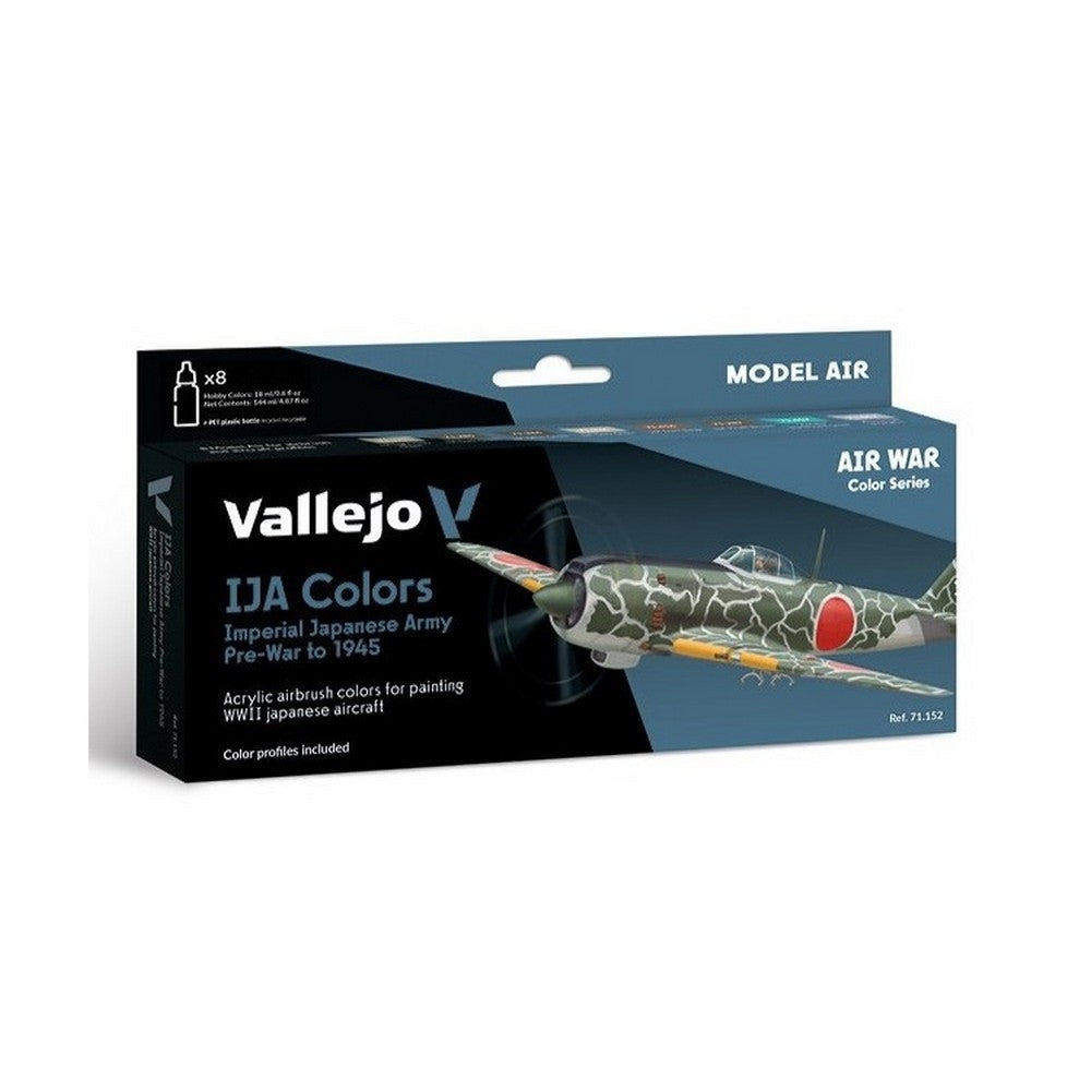 Vallejo - Model Air - Imperial Japanese Army (Ija) Colors Pre-War To 1945 8 Colour Set