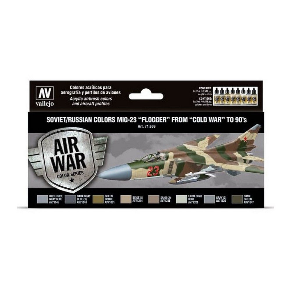 Vallejo - Model Air - Soviet / Russian Colors Mig-23 "Flogger" From 70'S To 90'S  8 Colour Set