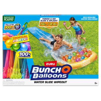 Zuru Bunch O Balloons Tropical Party Water Slide with 100  Water Balloons