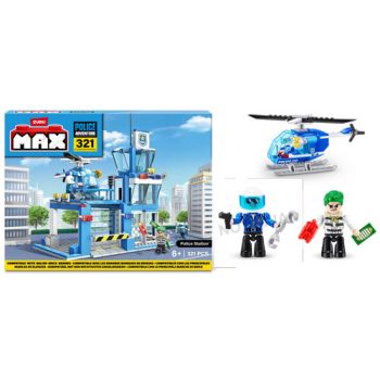 ZURU MAX Build City Police Station  Playset 321 Bricks ( was RRP $29.99 )