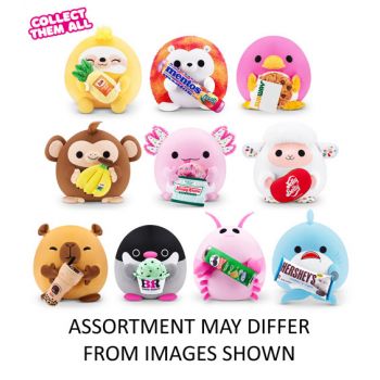 "ZURU Snackles Core Licensed Plush 8"" WAVE 2 assorted ( ONLY SOLD in Carton of 12 ) ( was RRP $24.99 )"
