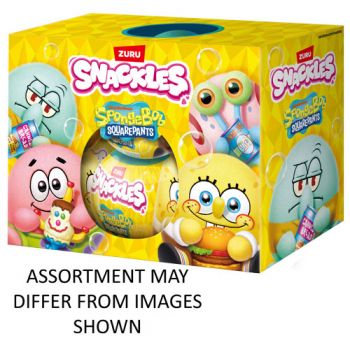 "ZURU Snackles 5"" Capsule Spongebob Squarepants  assorted ( ONLY SOLD in Display of 15 )"